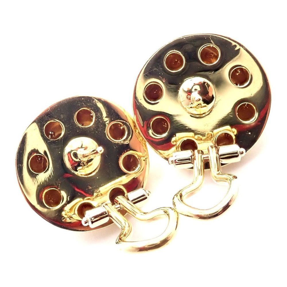 Rare! Authentic Tiffany & Co 18k Yellow Gold Diamond Earrings - Picture 3 of 9